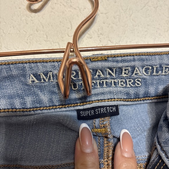 American Eagle Outfitters Skinny Blue Jeans Womens 2 Light Blue - Picture 3 of 10